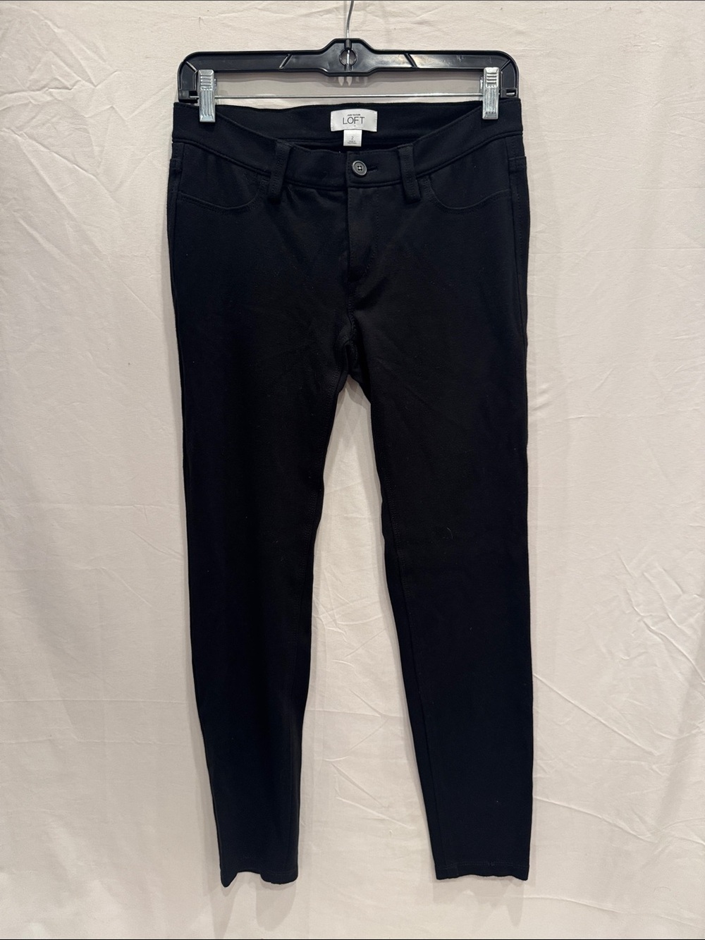 LOFT Black Lowrise Skinny Stretch Pants 2